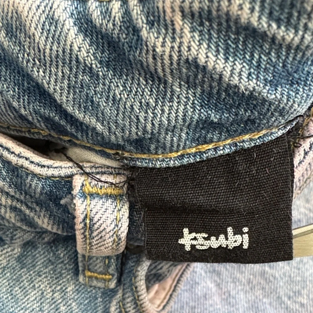 Ksubi Relaxed Wide Leg Jeans in Faded Blue Sz 32